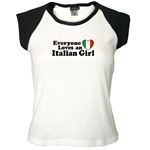Girl soccer t-shirts, Everyone loves an italian girl t-shirt