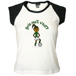 Girl soccer t-shirts, (green/dark) Soccer