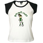 Girl soccer t-shirts, (green/light) Soccer