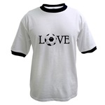 Soccer tee shirt; Soccer Love