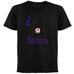 Soccer tee shirt; I Love Soccer