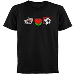 Soccer tee shirt; I LOVE SOCCER